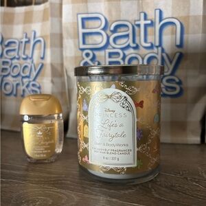 Disney Princess Gold Candle and Hand Sanitizer Set